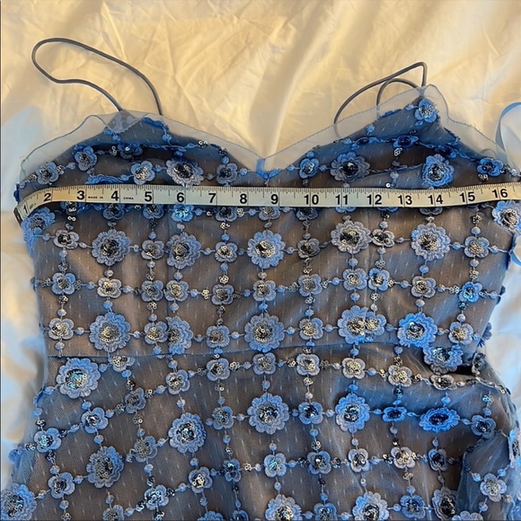 Aidan Mattox sparkly blue dress - Picture 3 of 5